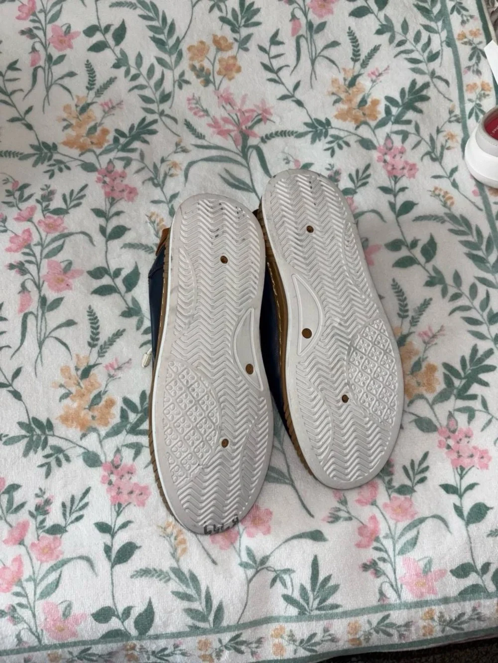 Women's Platform Sneakers in Cream, Navy & Brown